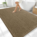 OLANLY Large Bathroom Rugs 70x46, Extra Soft Absorbent Chenille Bath Rugs, Rubber Backing Quick Dry, Machine Washable Bath Mats for Bathroom Floor, Tub and Shower, Home Decor Accessories, Tan