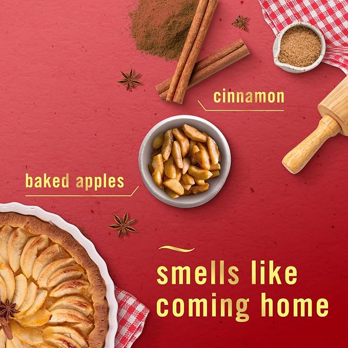 Febreze Odor-Fighting Fade Defy PLUG Air Freshener Baked Cinnamon Apple,Cranberry Crumble,.87 fl. oz. Oil Refill,(Pack of 8)