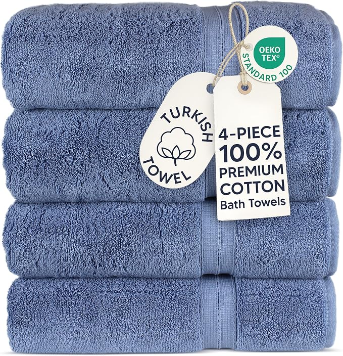 Chakir Turkish Linens Soft & Absorbent 100% Cotton Premium Turkish Towels for Bathroom