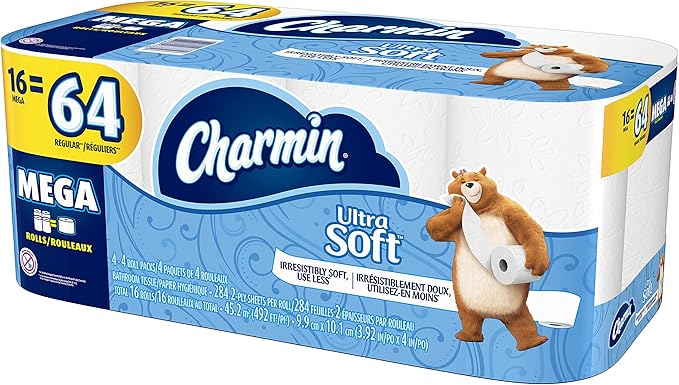 Charmin Ultra Soft Bath Tissue 16 Double Rolls = 32