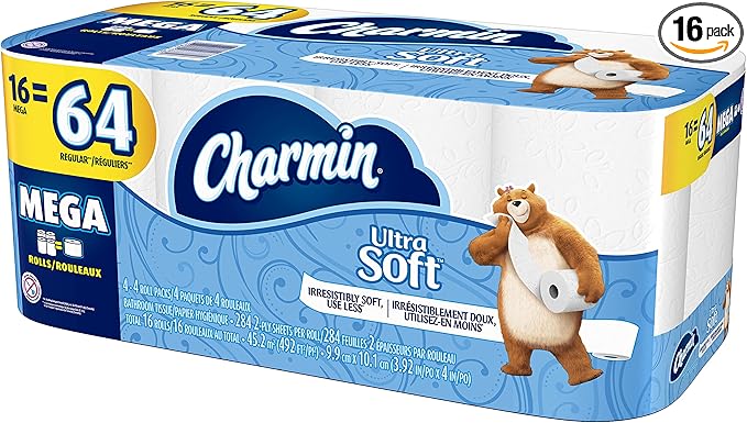 Charmin Ultra Soft Bath Tissue 16 Double Rolls = 32