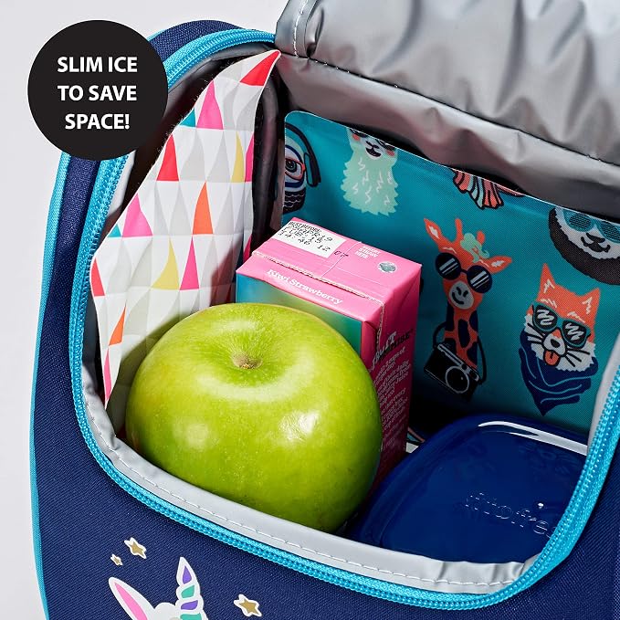Fit & Fresh Cool Coolers 2 Pack Soft Ice for Lunch Bags, Flexible Stretch Nylon, Durable, Reusable Lunch Box Ice Packs, Soft Ice, Reusable Freezer Packs, Lunch Ice, Easy to Clean, Multi-Colored