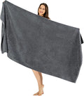SALBAKOS Luxury 100% Turkish Cotton Bath Sheet 40x80 in (1-Piece, Gray) | Extra Large Jumbo Oversized Bathroom and Beach Towel, Super Soft Highly Absorbent Thick Premium Hotel Quality, Made in Turkey