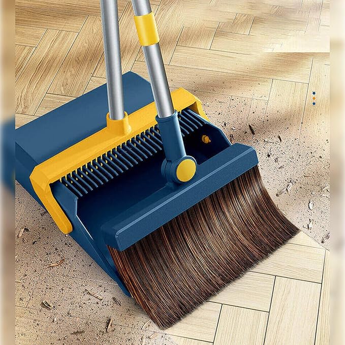 JOYBOS Broom and Dustpan with Adjustable Handle
