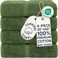 Chakir Turkish Linens 2 Piece Large Bath Towels, 100% Cotton Turkish Towels for Bathroom, Luxury Soft Absorbent Bath Towels, 30 x 60 Inches, Moss