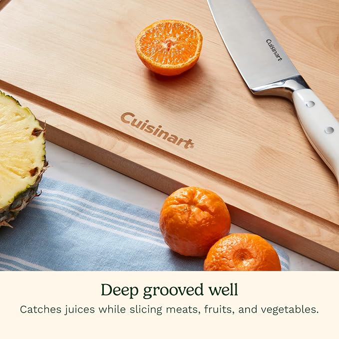 Cuisinart, 17” Maple Wood Cutting Board, CWB-17M