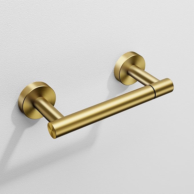 Day Moon™ - Toilet Paper Holder - Modern Roll Holder for Bathroom - 2 Pack - Wall Mount, Gold