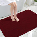 OLANLY Large Bathroom Rugs 44x32, Extra Soft Absorbent Chenille Bath Rugs, Rubber Backing Quick Dry, Machine Washable Bath Mats for Bathroom Floor, Tub and Shower, Home Decor Accessories, Burgundy