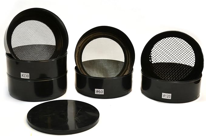 Eisco Labs 8 Piece Plastic Sieve/Strainer - Stainless Steel Mesh