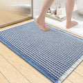 Smiry Waffle Bath Mat 36x24, Extra Soft Absorbent Bathroom Rugs, Non Slip Machine Washable Quick Dry Bath Rugs for Bathroom Floor, Tub, Shower, Home Decor Accessories, Blue & Cream