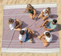 LANE LINEN Beach Blanket Sand Free, Soft & Big Beach Towel - Wistful Mauve | Oversized Beach Blanket, 82"x82" - For The Beach, Lawn, Lake & Tailgates - Folds Compact, Easy To Carry - Roomy Family Size