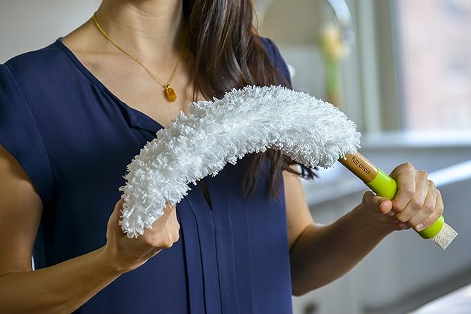 Full Circle Dust Whisperer Washable Microfiber Duster, Green (Pack of 2)