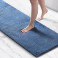 Madison Park Signature Marshmallow Bathroom Rug Non Slip, Luxrurious Plush Bath Mat, Absorbent, Quick Dry, Spa Design Bath Room Décor, 24x72, Navy