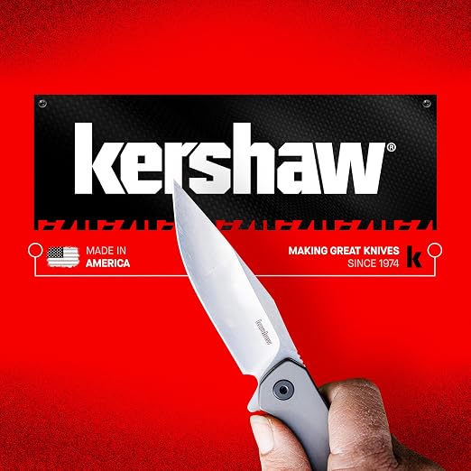 Kershaw Blur Pocket Knife, Black, 3.4 Inch Recurve Blade