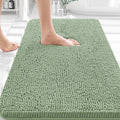 OLANLY Bathroom Rugs 30x18, Extra Soft Absorbent Chenille Bath Rugs, Rubber Backing Quick Dry, Machine Washable Bath Mats for Bathroom Floor, Tub and Shower, Home Decor Accessories, Sage Green