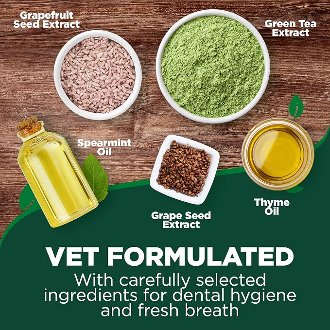 Vet's Best Dog Dental Care Bundle Kit for Dogs & Cats - with 2 Fingerwipes | Enzymatic Toothpaste, Triple Head Toothbrush & Dental Finger Wipes for Plaque Removal, Tartar Control, Teeth Cleaning
