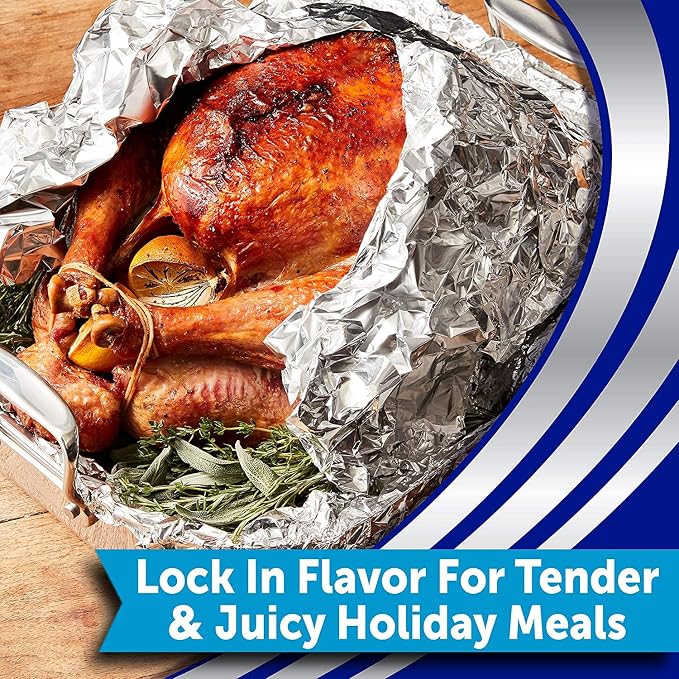 Reynolds Wrap Non-Stick Aluminum Foil Easy Prep, Cook & Clean (50 Sq Ft (Pack of 6)