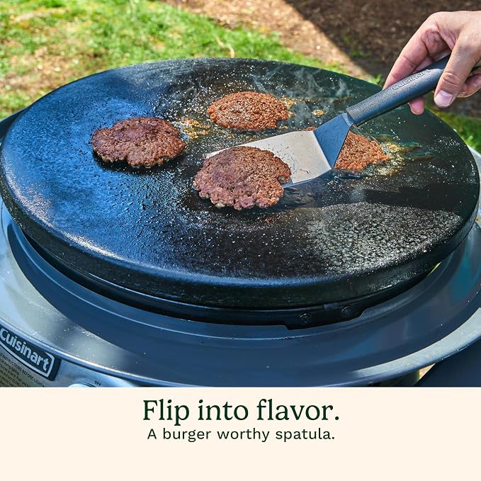 Cuisinart Smash Burger Kit w/Burger Press, Spatula, Shaker & Patty Papers | CSBK-400, smash burger press kit for a cookout or tailgate with stainless steel accessories and a cast iron hamburger press