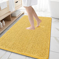 OLANLY Large Bathroom Rugs 59x35, Extra Soft Absorbent Chenille Bath Rugs, Rubber Backing Quick Dry, Machine Washable Bath Mats for Bathroom Floor, Tub and Shower, Home Decor Accessories, Yellow
