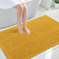 OLANLY Large Bathroom Rugs 47x32, Soft Absorbent Chenille Bath Rugs, Rubber Backing Quick Dry, Machine Washable Bath Mats for Bathroom Floor, Tub and Shower, Home Decor Accessories, Golden Yellow