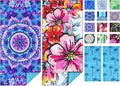 TwoYek Microfiber Beach Towel Extra Large 71x32 Mandala Floral 2 Pack | Thin & Lightweight, Sand Free, Super Absorbent & Quick Dry, Oversized Towels for Beach Bath Pool Swim Travel Essentials Gift