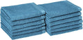 Amazon Basics Soft Cotton Washcloths, Quick-Dry, 12" x 12", 12-Pack, Lake Blue