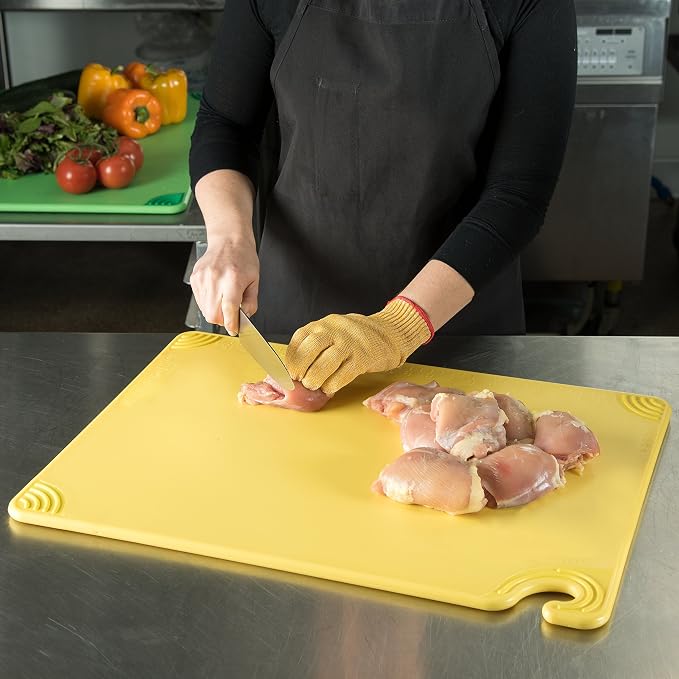 San Jamar Cutting Board,18x24 in,Yellow CBG182412YL - 1 Each