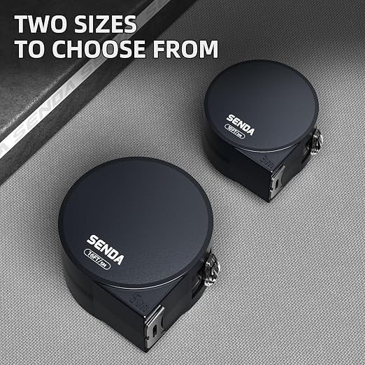 SENDA Tape Measure 10FT/3M, Compact Small Measuring Tape, Black and White Faceted Ruler Tape, Easy-to-Read Metric/Inch Measurements for Home, Office & DIY Crafts Use(10Ft)