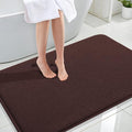 OLANLY Memory Foam Large Bathroom Rugs 47x32, Absorbent Bath Mat, Brown | Soft Quick Dry Bath Mat Rugs, Non-Slip, Machine Washable Mat for Bathroom Floor, Tub and Shower, Home Decor Accessories