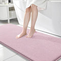 OLANLY Memory Foam Bathroom Runner Rugs 70x24, Long Bath Mats, Dusty Rose | Soft Quick Dry Bath Mats, Non-Slip, Absorbent Machine Washable Mat for Bathroom Floor, Tub and Shower, Home Decor Accessories