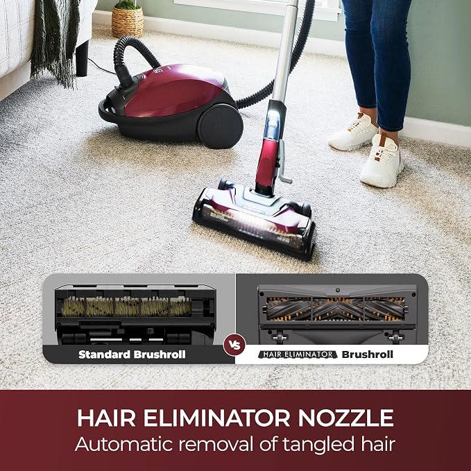 Kenmore Elite 700 Series Bagged Canister Vacuum with Hair Eliminator | Pet Friendly Design, 2-Motor Powerful Suction, HEPA and Auto Cord Rewind for Carpets, Hard Floor and Upholstery