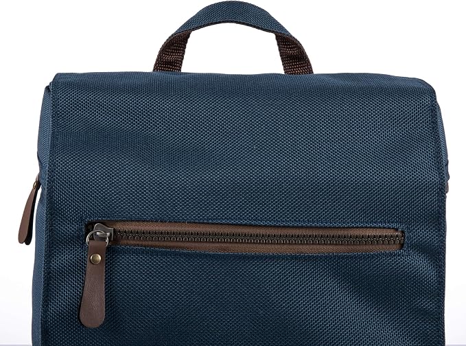 LEGACY - a Picnic Time brand Moreno 3-Bottle Wine & Cheese Tote, Padded Wine Carry Tote Bag with Handle and Adjustable Shoulder Strap, (Navy Blue)