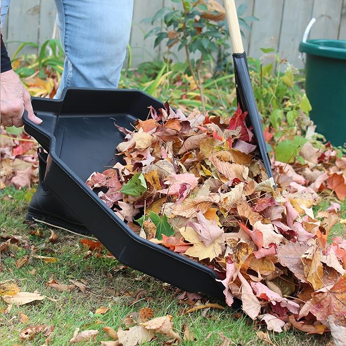 Emsco Group Enormous Yard & Garage Dust Pan – 24-Inch Mouth – Lightweight, Durable – Clip-On Features