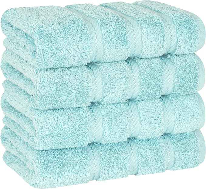 American Soft Linen 100% Cotton Luxury Turkish Towels, 4 PC Hand Towel Set | Soft Absorbent Quick Dry OEKO Tex Standard 100 Certificated Durable Machine Washable Premium Hotel Quality