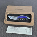 Laguiole En Aubrac Sommelier Waiter's Corkscrew, Juma Lilas Handle, Wine Opener With Foil Cutter & Bottle Opener