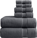 Springtree Home Luxury Bamboo Rayon Bath Towel Set | 6-Piece Set | Iron | 35% Bamboo Rayon - 65% Zero Twist Cotton | Absorbent Quick-Dry Towels for Bathroom | Ultra Soft | OEKO-TEX Standard 100