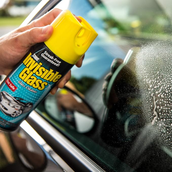 Invisible Glass 91163-2PK Premium Aerosol Glass Cleaner Spray for Car Windshields and Windows, Automotive and Home Window Cleaner, Streak-Free, Ammonia-Free, Tint-Safe – 15 oz (Pack of 2)