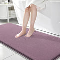 OLANLY Memory Foam Bathroom Runner Rug 70x24, Absorbent Long Mat, Deep Plum | Soft Quick Dry Bath Mat Rugs, Non-Slip, Machine Washable Mat for Bathroom Floor, Tub and Shower, Home Decor Accessories
