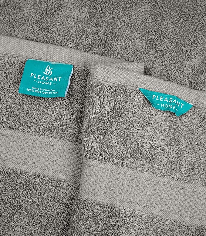 Pleasant Home Bath Towels Set of 6 (24” x 50”) 100% Cotton, 515 GSM | Lightweight, Soft & Highly Absorbent Luxury Towels for Bathroom | for Gym, Pool & Spa | 6 Pack - Multicoloured