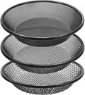 3Pcs 11.8" W Soil Sifter for Gardening, 2,4,6mm Grid Rock Sifter for 5 Gallon Bucket, Stainless Steel Fine Dirt Sifter, Compost Sifter for Capturing Dirt, Sand, Rocks, and Filtering Compost (Black)