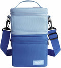 PackIt Freezable Small Mod 3-In-1 3.2L Capacity, Sky Blue/Azure Blue | Built-in ice packs, EcoFreeze+ Technology, 3-in-1 use, Two compartments: freezable & insulated, Men and Women, Fresh lunches