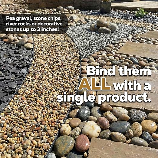 DOMINATOR Rock Anchor 5 Gal - Rock Glue for Landscaping Gravel & Stone, Ready to Spray, Locks in River Rock, Pea Gravel & Decorative Rock, Prevents Scattering & Washouts, Water-Based