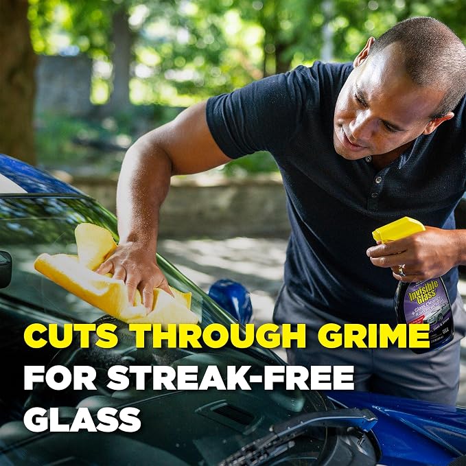 Invisible Glass 92184 Glass Cleaner + Rain Repellent 2-in-1 Windshield and Window Spray, Cleans Auto Glass, Repels Rain, Sleet, Snow, Improves Wet Weather Visibility – 22 fl oz