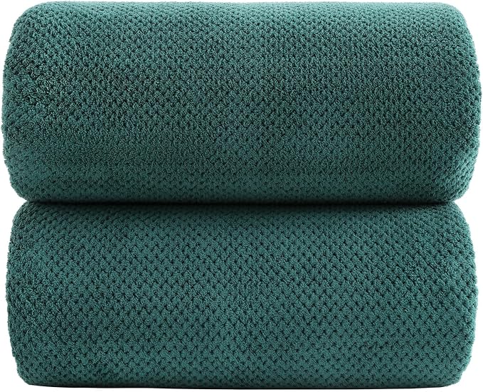YTYC 39x78 Bath Sheets,Towels for Bathroom,Teal,2-Pieces | Extra Large Bath Towels, Super Soft,Highly absorbent,Hanging Loop,Quick Drying,Light Weight,80% Polyester