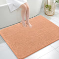 OLANLY Large Bathroom Rugs 40x32, Extra Soft Absorbent Chenille Bath Rugs, Rubber Backing Quick Dry, Machine Washable Bath Mats for Bathroom Floor, Tub and Shower, Home Decor Accessories, Peach