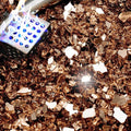 NUPICK 5 Pound Fire Glass, 1/4 Inch Reflective Fire Pit Glass | Tempered Fire Pit Rocks for Propane or Natural Gas, Glass Rocks for Fire Pit Table, Fireplace, Fire Bowl, Landscaping, Copper