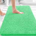 OLANLY Bathroom Rugs 32x20, Extra Soft Absorbent Chenille Bath Rugs, Rubber Backing Quick Dry, Machine Washable Bath Mats for Bathroom Floor, Tub and Shower, Home Decor Accessories, Mint Green