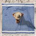 Vikumond Turkish Beach Towel Blanket Oversized 88x82 Inch Quick Dry Blue | Lightweight Compact Portable Sand Free Absorbent Boho Woven Throw for Pool Swimming Picnic Camping Cruise Outdoor Essentials
