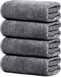 Tens Towels 4 Piece Extra Large Bath Towels 30 x 60 Inches, Dark Grey | 100% Cotton, Larger & Lighter Weight, Quicker to Dry, Super Soft and Absorbent, Perfect for Bathroom