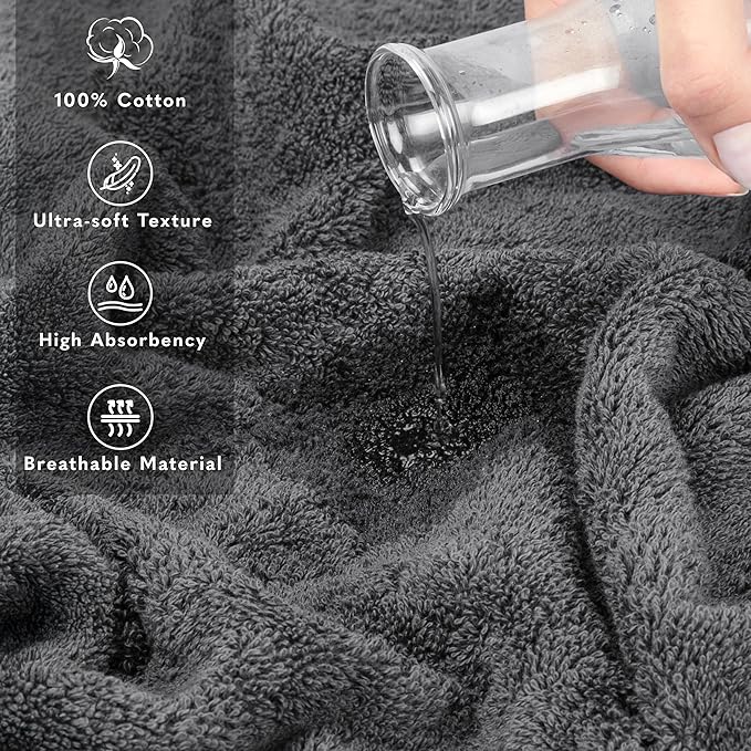 American Soft Linen 100% Cotton Luxury Turkish Towels, 40x80 XL Bath Sheet | Soft Absorbent Quick Dry OEKO Tex Standard 100 Certificated Durable Machine Washable Breathable Premium Hotel Quality